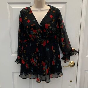 Motherhood Black Floral Blouse